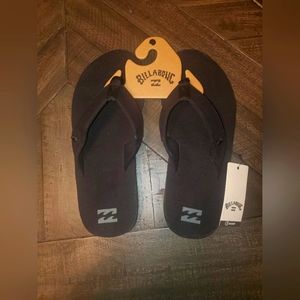 Billabong Overhead Hemp Flip Flop Size 8 Sandals Black MSRP $36